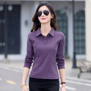 Solid color long sleeved top