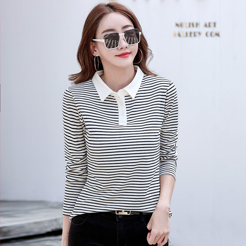 Striped long sleeved women's T-shirt