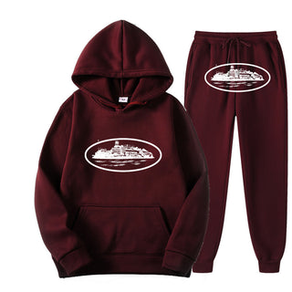 Plus Size Long Sleeve Pullover Hoodie Sweatpants Set