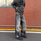 Retro Men's Casual Straight Leg Jeans Fashionable and Versatile