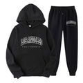 Long Sleeve Pullover Hoodie Sweatpants Set Plus Size Fleece Lined Unisex Tracksuit