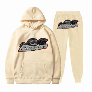 Men's Printed Loose Hooded Two-Piece Sweatshirt Set