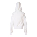 Casual Rhinestone Embellished Zip-Up Hooded Slim Fit Cropped Jacket