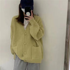 Casaco Cardigan Oversized Feminino com Bolsos
