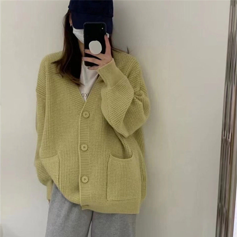 Casaco Cardigan Oversized Feminino com Bolsos