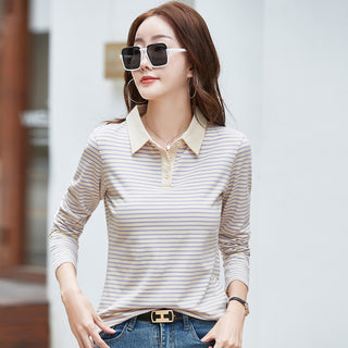 Striped long sleeved women's T-shirt