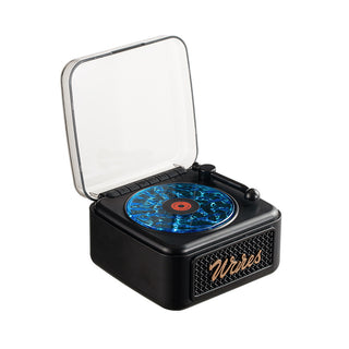 Caixa de Som Bluetooth Retrô com Design de Vinil