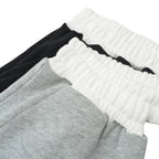 Women's Gray Striped Sweatshirt and Wide Leg Sweatpants Casual Loose Two-Piece Set