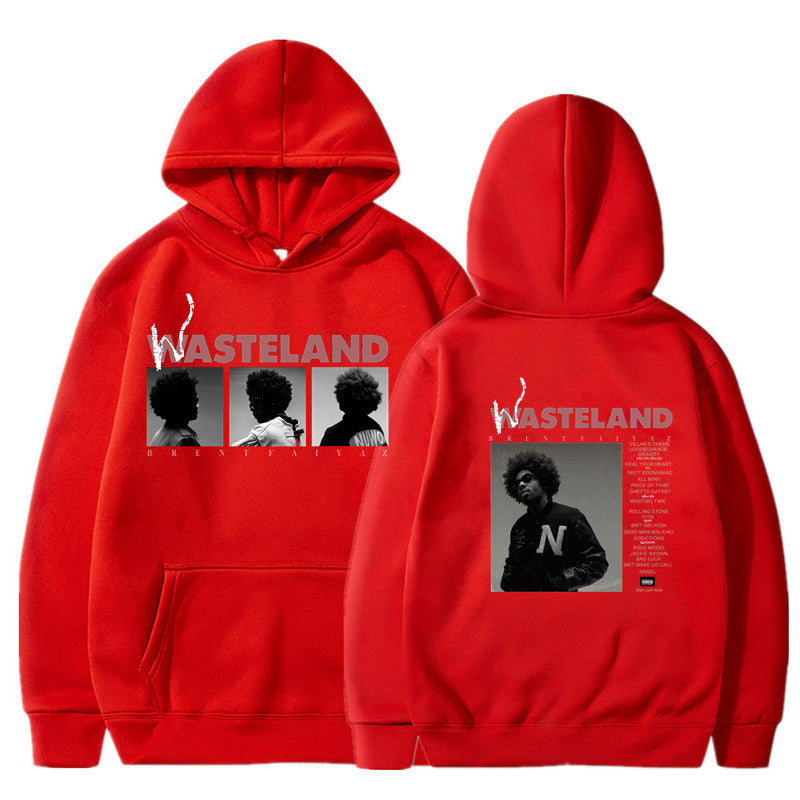 Printed Long Sleeve Hooded Fleece Lined Men Women Sweatshirt