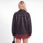 Collar long sleeved jacket