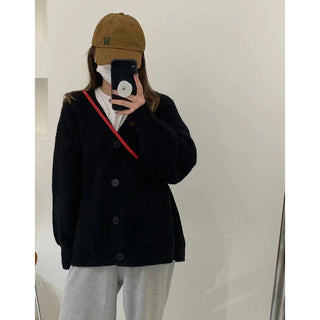 Casaco Cardigan Oversized Feminino com Bolsos
