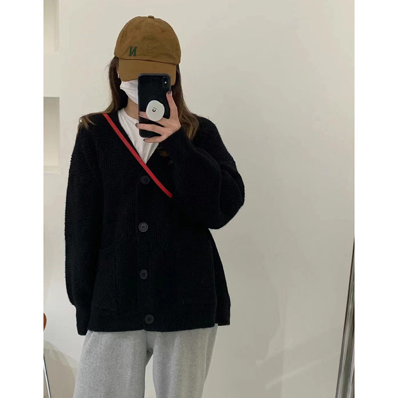 Casaco Cardigan Oversized Feminino com Bolsos