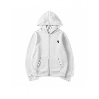 Men's Zip-Up Hoodie Long Sleeve Fleece Jacket Loose Fit Plus Size