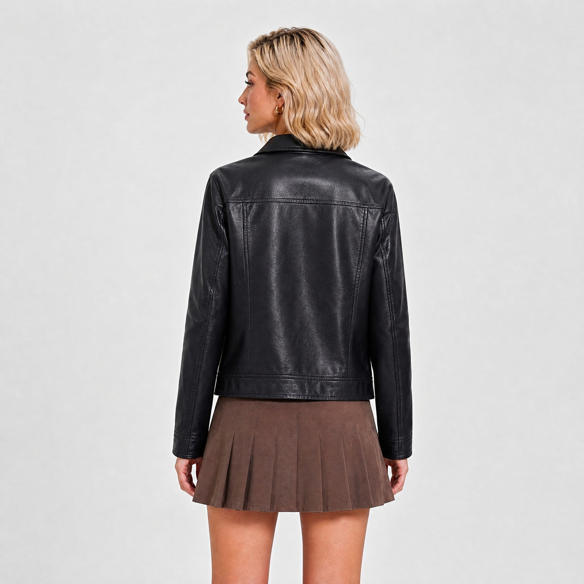 Zipper lapel jacket for Women