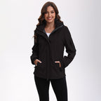 Detachable hat with multiple pockets and fleece jacket for women