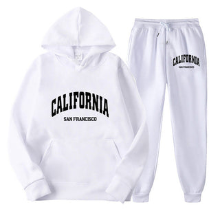 Oversize Fleece-Lined Long Sleeve Pullover Hoodie Set