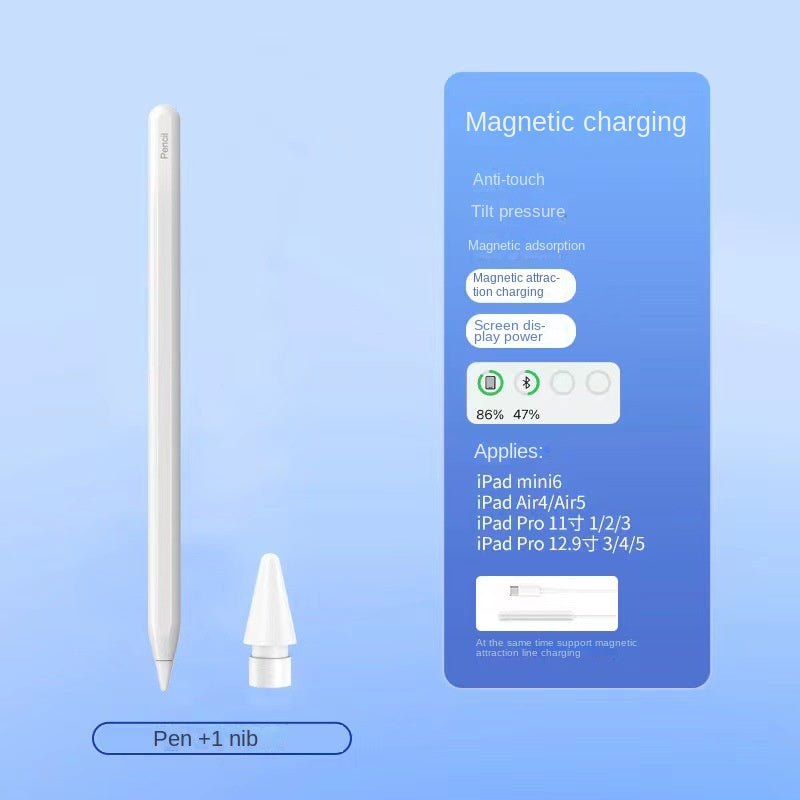 Caneta Capacitiva Magnética para iPad com Recarga sem Fio — 3ª Geração