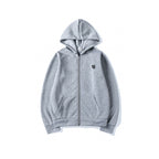 Men's Zip-Up Hoodie Long Sleeve Fleece Jacket Loose Fit Plus Size
