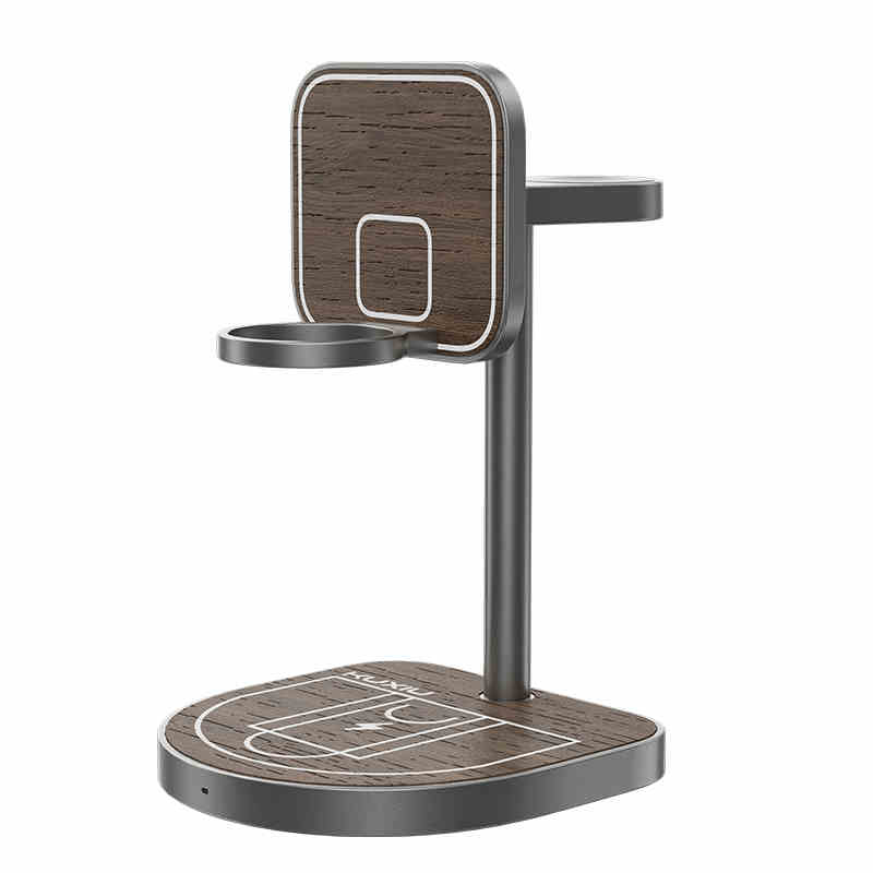 Carregador Sem Fio 3-em-1 KUXIU X85 Basquete para Apple — iPhone, Watch e AirPods