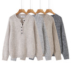 Suéter Feminino Henley Gola Redonda