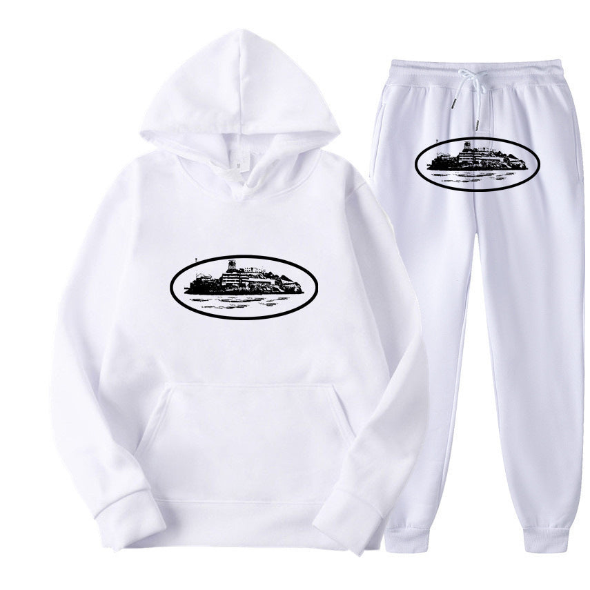 Plus Size Long Sleeve Pullover Hoodie Sweatpants Set