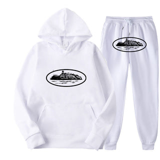 Plus Size Long Sleeve Pullover Hoodie Sweatpants Set