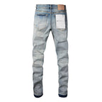 Men's Harajuku Style Slim Fit Distressed Stretch Denim Skinny Jeans