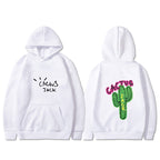 Western Hip Hop Style Cactus Graphic Long Sleeve Hooded Unisex Sweatshirt