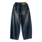 Casual Boys Spring Autumn Straight Leg Loose Fit Denim Jeans