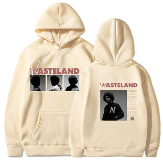 Printed Long Sleeve Hooded Fleece Lined Men Women Sweatshirt