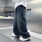 Boys Casual Autumn Denim Relaxed Fit Long Pants
