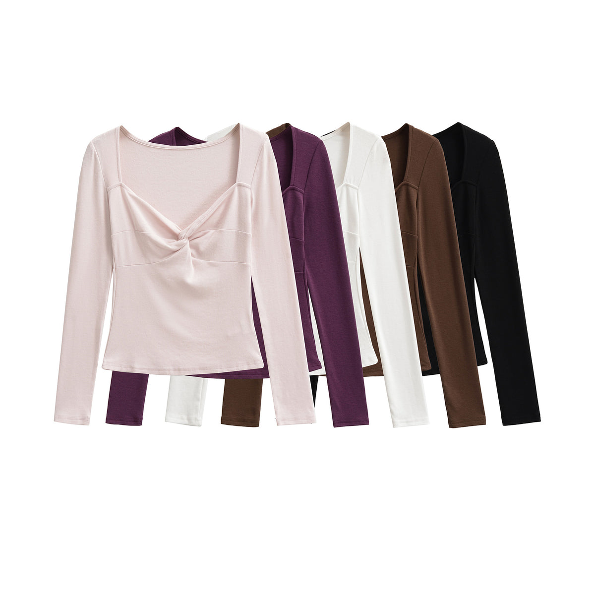 Blusa Feminina Tricô Manga Longa Decote V