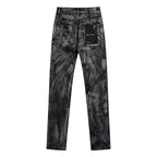 Men's Vintage High Street Camo Cargo Straight Leg Denim Pants
