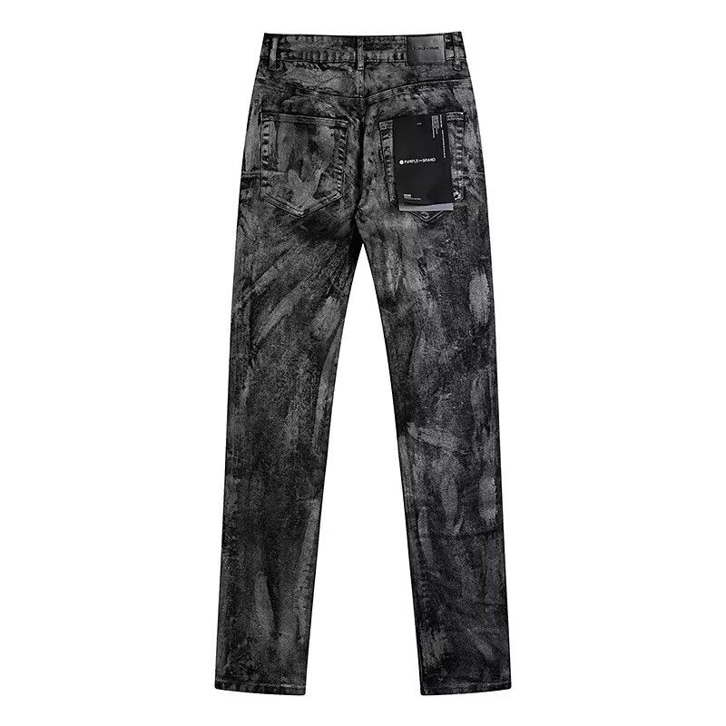 Men's Vintage High Street Camo Cargo Straight Leg Denim Pants
