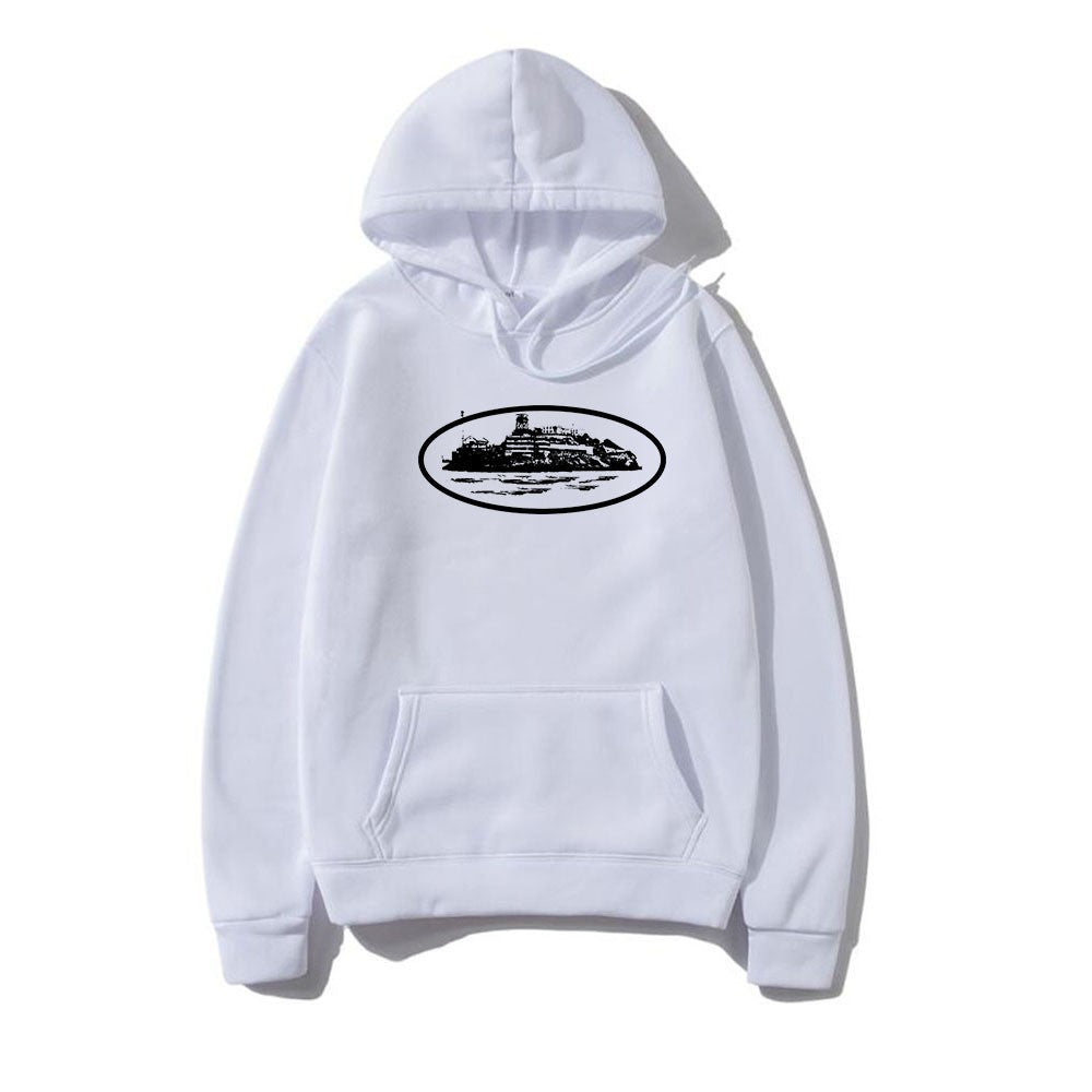 Casual Hooded Long Sleeve Loose Pullover Sweatshirt