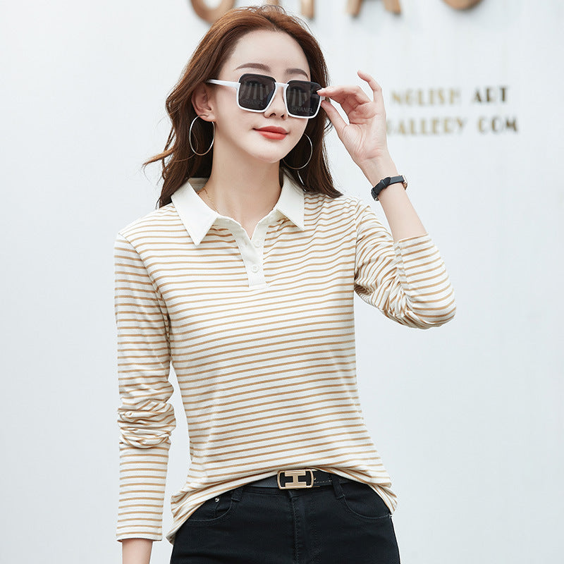Striped long sleeved women's T-shirt