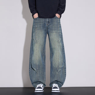Men's Style Loose Wide Leg Denim Jeans