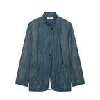Striped suit jacket+long pants suit for women