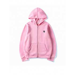 Men's Zip-Up Hoodie Long Sleeve Fleece Jacket Loose Fit Plus Size