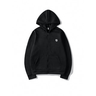 Men's Zip-Up Hoodie Long Sleeve Fleece Jacket Loose Fit Plus Size