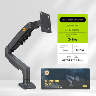 NBH100 Monitor Arm Adjustable Desk Mount for Desktop Computer, Reversible Mounting Bracket for Dorm Room Use