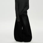 Retro Knife-Edge Washed Distressed Denim Pants Men Cleanfit Silhouette Loose Straight Leg Wide Leg Long Trousers Trendy