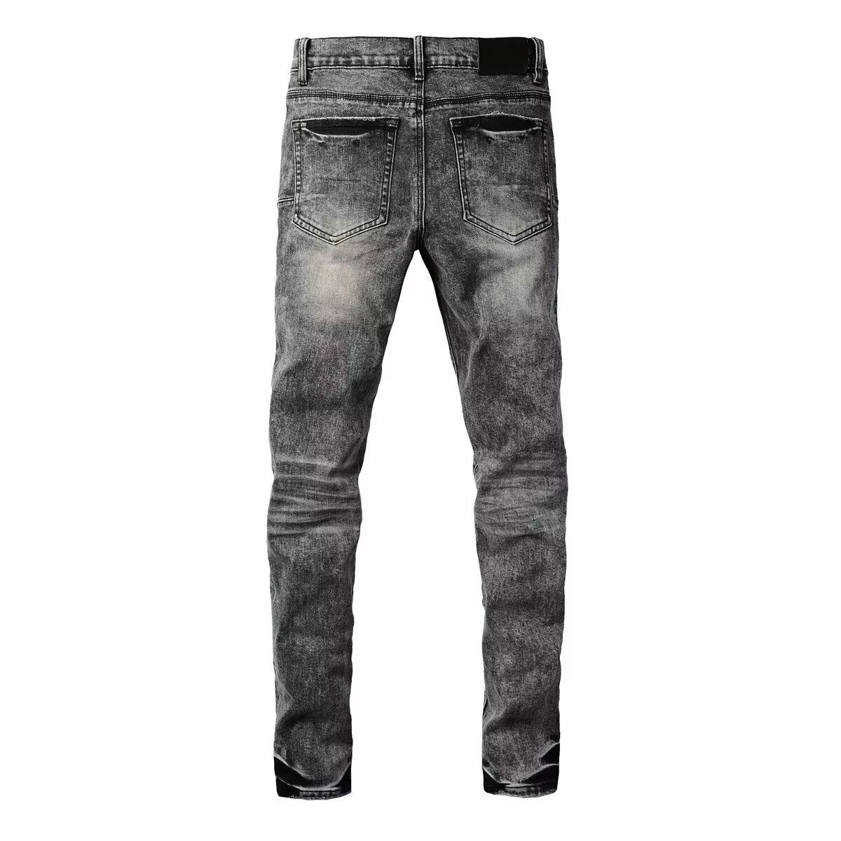 Streetwear Distressed Ripped Slim Fit Men's Jeans