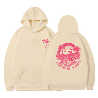 Style Printed Hooded Sweatshirt Loose Casual Pullover