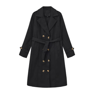 Women's waist cinched double breasted jacket