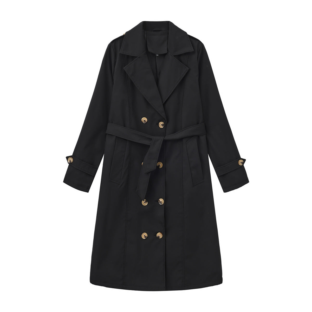 Women's waist cinched double breasted jacket