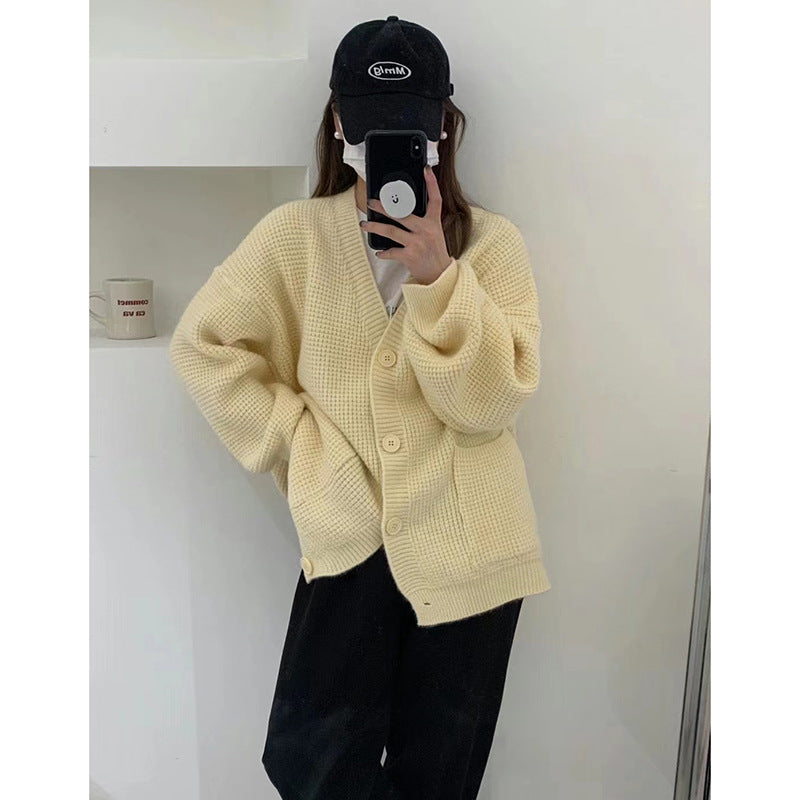 Casaco Cardigan Oversized Feminino com Bolsos