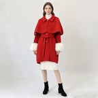 Women's collar tied jacket