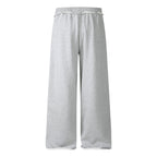 Sweatpants Women Rhinestone Letter Embellished Raw Hem Waistband Loose Drapey Long Pants