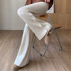 Calça Pantalona Feminina Tricô Efeito Cashmere